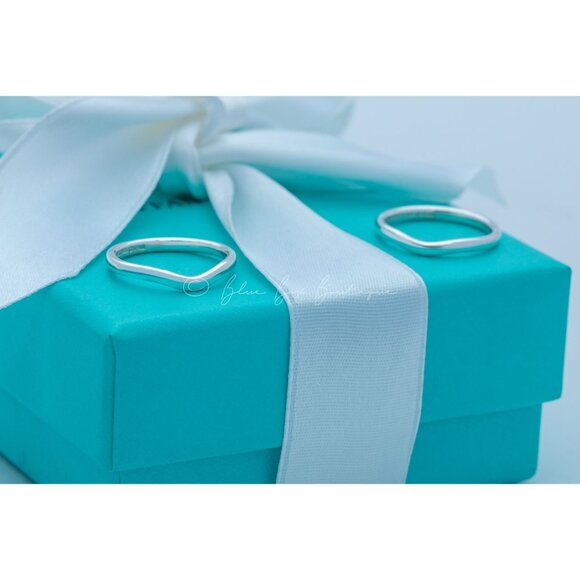 Tiffany & Co. Ring Elsa Peretti Stackable Curved Wave Band in Silver Size 5 - Picture 5 of 9